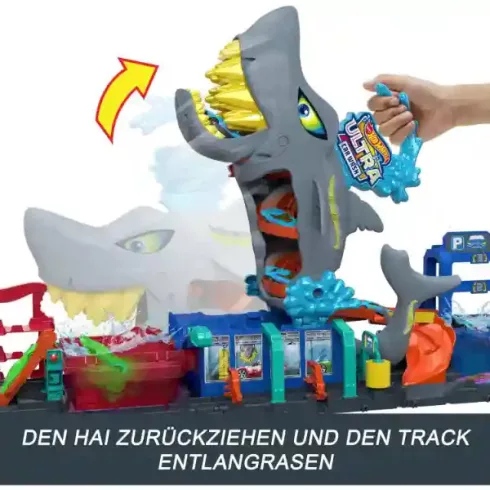 Mattel Hot Wheels cápás autómosó színváltós autóval