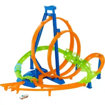  Mattel Hot Wheels szédületes ütközések motorizált pályaszett kisautóval