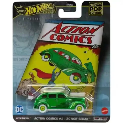  Mattel Hot Wheels Premium Pop Culture DC Action Comics #1 - Action Sedan kisautó