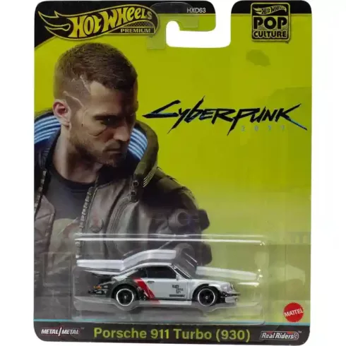  Mattel Hot Wheels Premium Pop Culture Cyberpunk 2077 Porsche 911 Turbo (930) kisautó