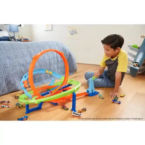 Mattel Hot Wheels hurokvihar ugratópálya