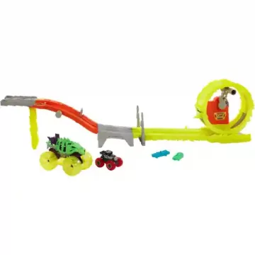    Mattel Hot Wheels Monster Trucks Power Smashers üldözős kihívás, Skelesaurus vs. Bone Shaker