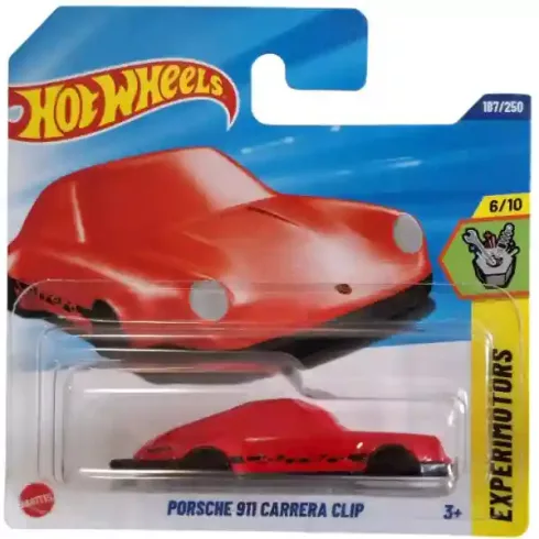 Mattel Hot Wheels Porsche 911 Carrera Clip kisautó kulcstartó