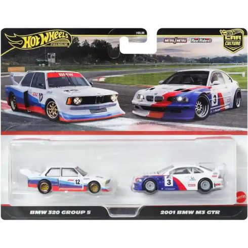  Mattel Hot Wheels Premium BMW 320 Group 5 és 2001 BMW M3 GTR kisautók