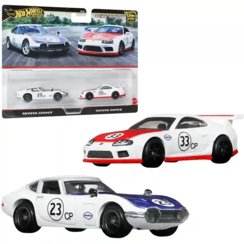  Mattel Hot Wheels Premium Toyota 2000GT és Toyota Supra kisautók