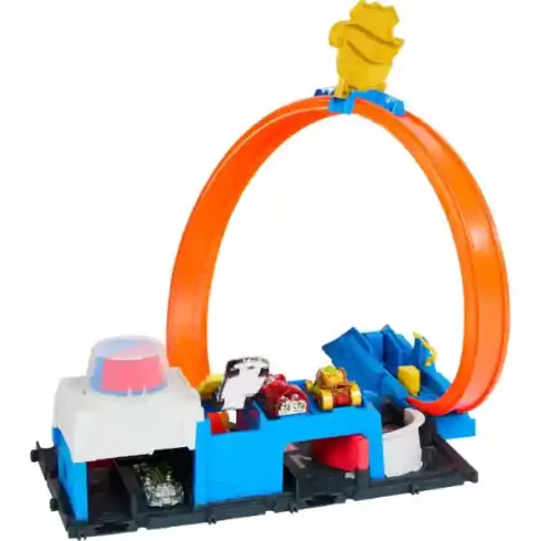 Mattel Hot Wheels szuper rendőrség pályaszett rendőrautóval, rendőrkapitányság