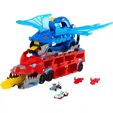 Mattel Hot Wheels 2 az 1-ben sárkányos autószállító