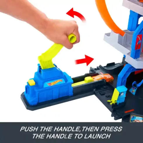 Mattel Hot Wheels mega hurok emeletes garázs kisautóval