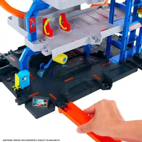 Mattel Hot Wheels mega hurok emeletes garázs kisautóval