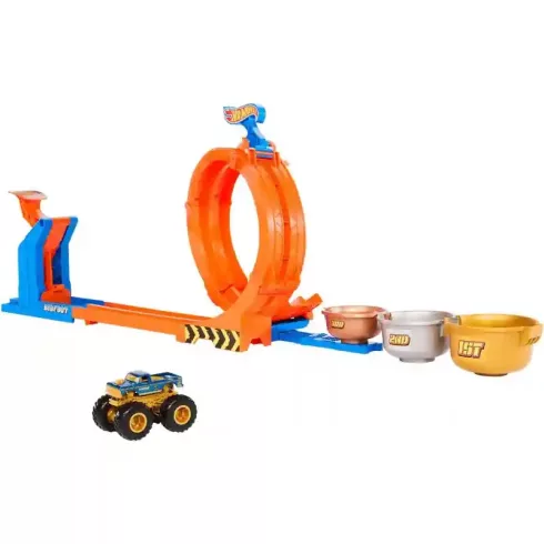 Mattel Hot Wheels Monster Trucks 2 az 1-ben hurok és ugrató pályaszett