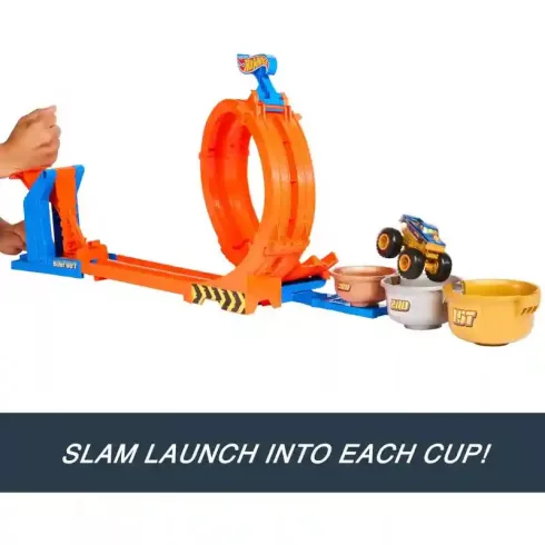 Mattel Hot Wheels Monster Trucks 2 az 1-ben hurok és ugrató pályaszett