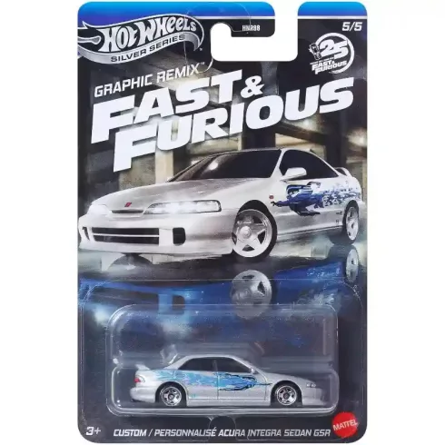 Mattel Hot Wheels Fast & Furious Graphic Remix Custom Acura Integra Sedan GSR kisautó