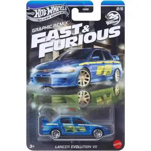 Mattel Hot Wheels Fast & Furious Graphic Remix Mitsubishi Lancer Evolution VII kisautó