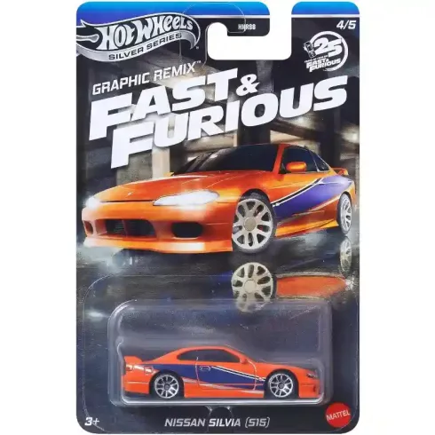 Mattel Hot Wheels Fast & Furious Graphic Remix Nissan Silvia (S15) kisautó