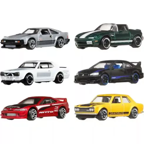 Mattel Hot Wheels kisautók 6 darabos szett - Streets of Japan