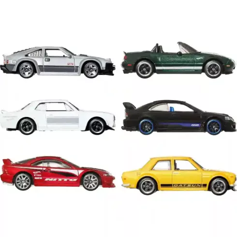 Mattel Hot Wheels kisautók 6 darabos szett - Streets of Japan