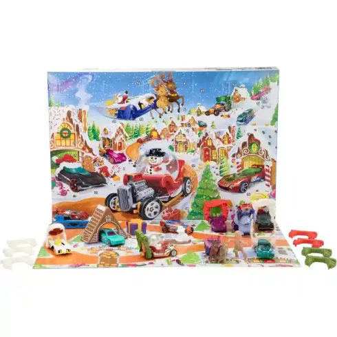 Mattel Hot Wheels adventi kalendárium, naptár 10db kisautóval