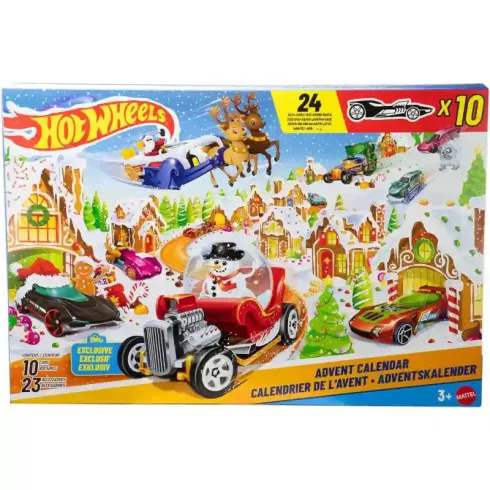 Mattel Hot Wheels adventi kalendárium, naptár 10db kisautóval