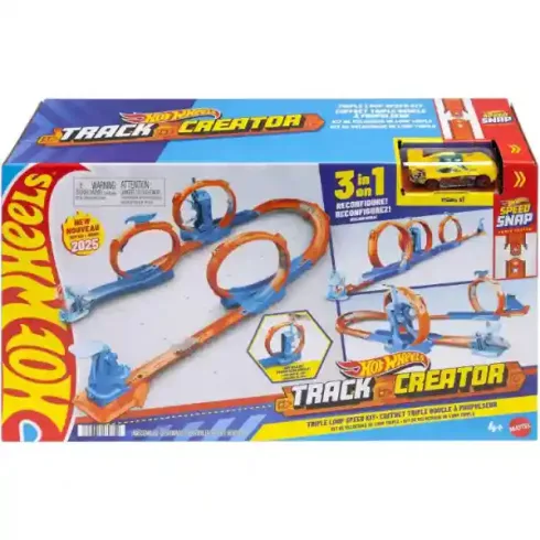 Mattel Hot Wheels 3 az 1-ben tripla hurok pályaszett