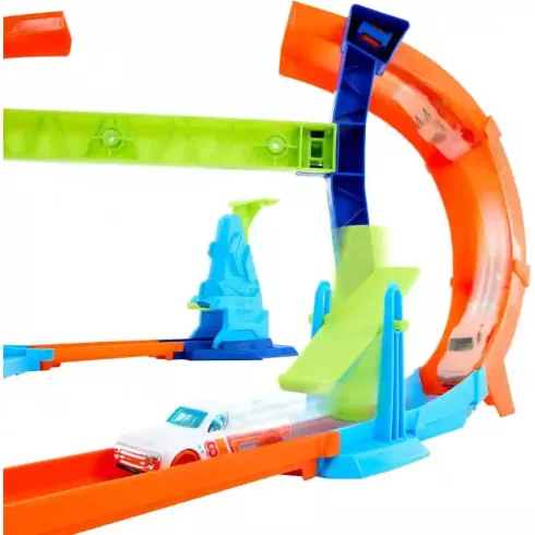 Mattel Hot Wheels dugóhúzós ugratós pályaszett