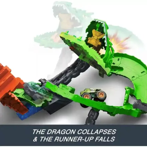 Mattel Hot Wheels Monster Trucks Sharks vs. Dinos sárkányfutam versenypálya