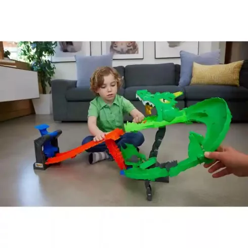 Mattel Hot Wheels Monster Trucks Sharks vs. Dinos sárkányfutam versenypálya