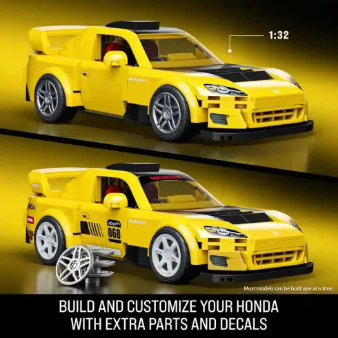 Mattel Brick Shop Hot Wheels '07 Honda S2000 építőjáték kisautóval