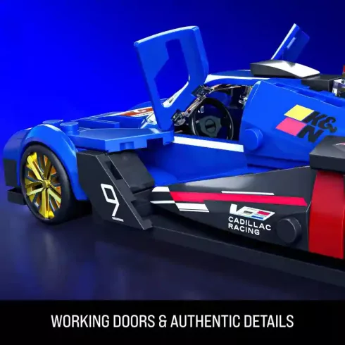 Mattel Brick Shop Hot Wheels Cadillac Project GTP Hypercar építőjáték kisautóval