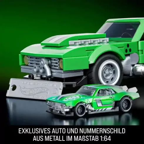 Mattel Brick Shop Hot Wheels Custom '68 Chevrolet Camaro építőjáték kisautóval