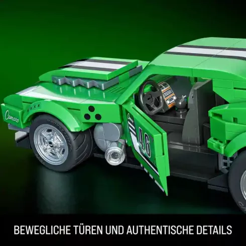 Mattel Brick Shop Hot Wheels Custom '68 Chevrolet Camaro építőjáték kisautóval