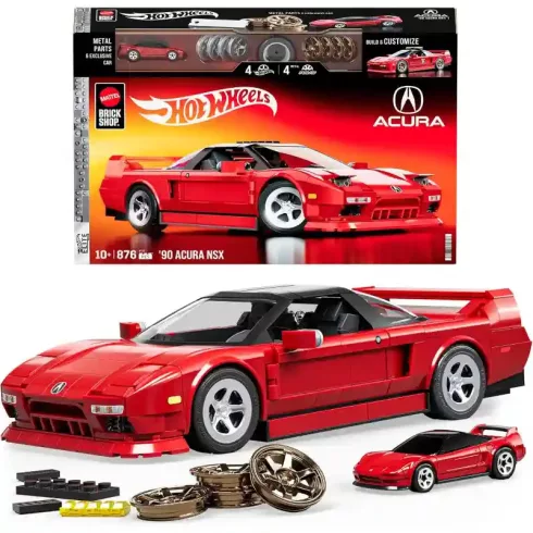 Mattel Brick Shop Hot Wheels ’90 Acura NSX építőjáték kisautóval