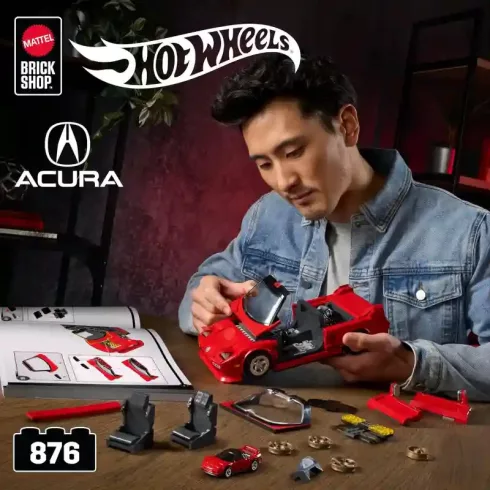 Mattel Brick Shop Hot Wheels ’90 Acura NSX építőjáték kisautóval