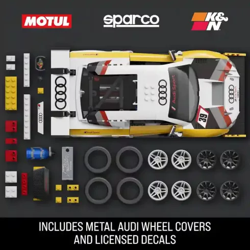 Mattel Brick Shop Hot Wheels '15 Audi R8 LMS építőjáték kisautóval