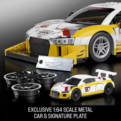 Mattel Brick Shop Hot Wheels '15 Audi R8 LMS építőjáték kisautóval
