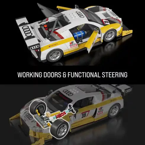 Mattel Brick Shop Hot Wheels '15 Audi R8 LMS építőjáték kisautóval