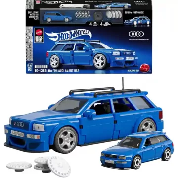   Mattel Brick Shop Hot Wheels '94 Audi Avant RS2 építőjáték kisautóval (csomagolássérült)