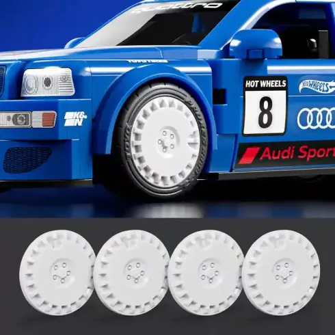 Mattel Brick Shop Hot Wheels '94 Audi Avant RS2 építőjáték kisautóval (csomagolássérült)