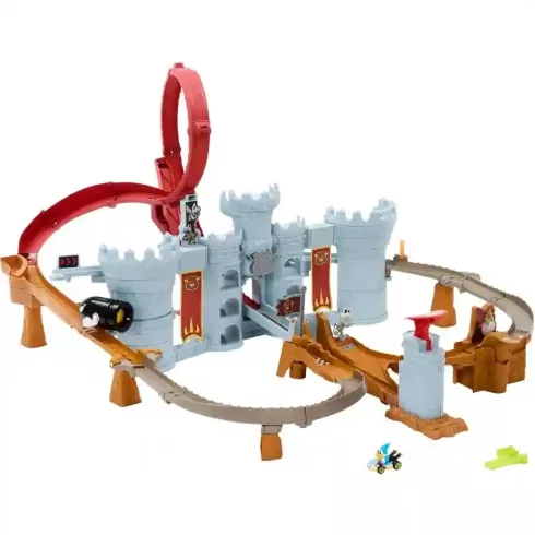 Mattel Hot Wheels Super Mario: Mariokart Bowser vára óriás versenypálya