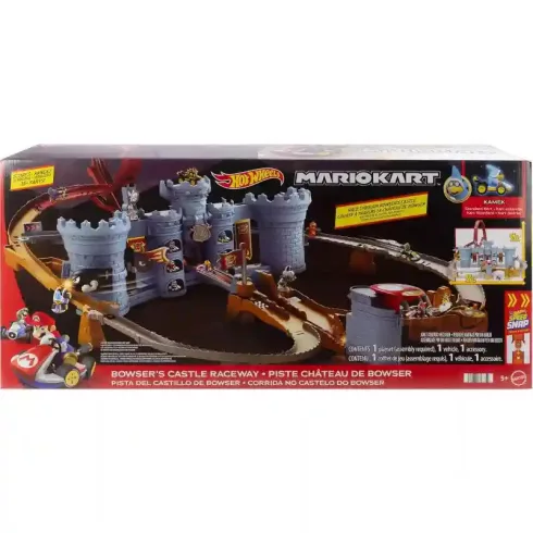 Mattel Hot Wheels Super Mario: Mariokart Bowser vára óriás versenypálya