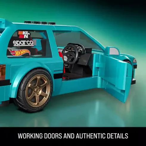 Mattel Brick Shop Hot Wheels Custom '90 Honda Civic EF építőjáték kisautóval