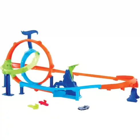 Mattel Hot Wheels kaszkadőr duplahurok pályaszett kisautóval