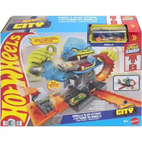 Mattel Hot Wheels gorilla támadás pályaszett kisautóval