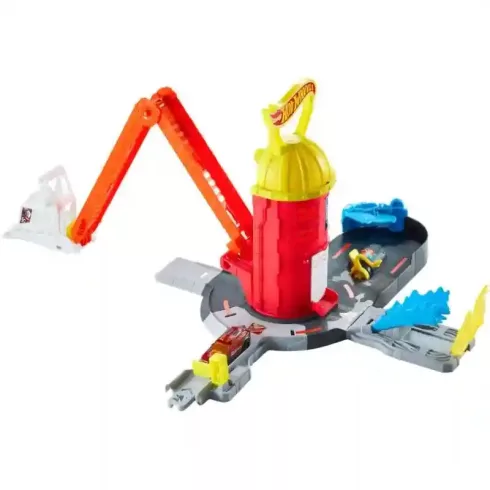 Mattel Hot Wheels szuper tűzoltóállomás játékkészlet kisautóval