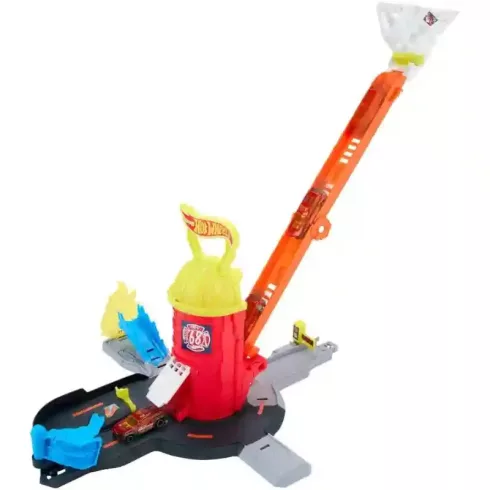 Mattel Hot Wheels szuper tűzoltóállomás játékkészlet kisautóval