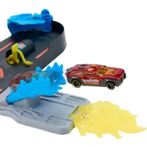 Mattel Hot Wheels szuper tűzoltóállomás játékkészlet kisautóval