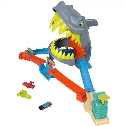 Mattel Hot Wheels cápatámadás a strandon játékszett kisautóval