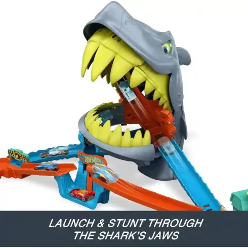 Mattel Hot Wheels cápatámadás a strandon játékszett kisautóval