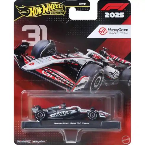  Mattel Hot Wheels Premium MoneyGram Haas F1 Team kisautó