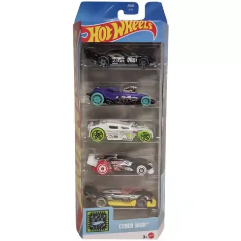 Mattel Hot Wheels kisautók 5 darabos szett - Cyber Noir™