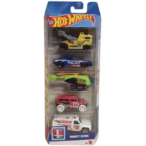 Mattel Hot Wheels kisautók 5 darabos szett - Priority Patrol™
